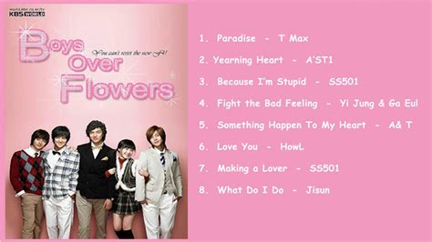 boys over flowers|boys over flowers song list.